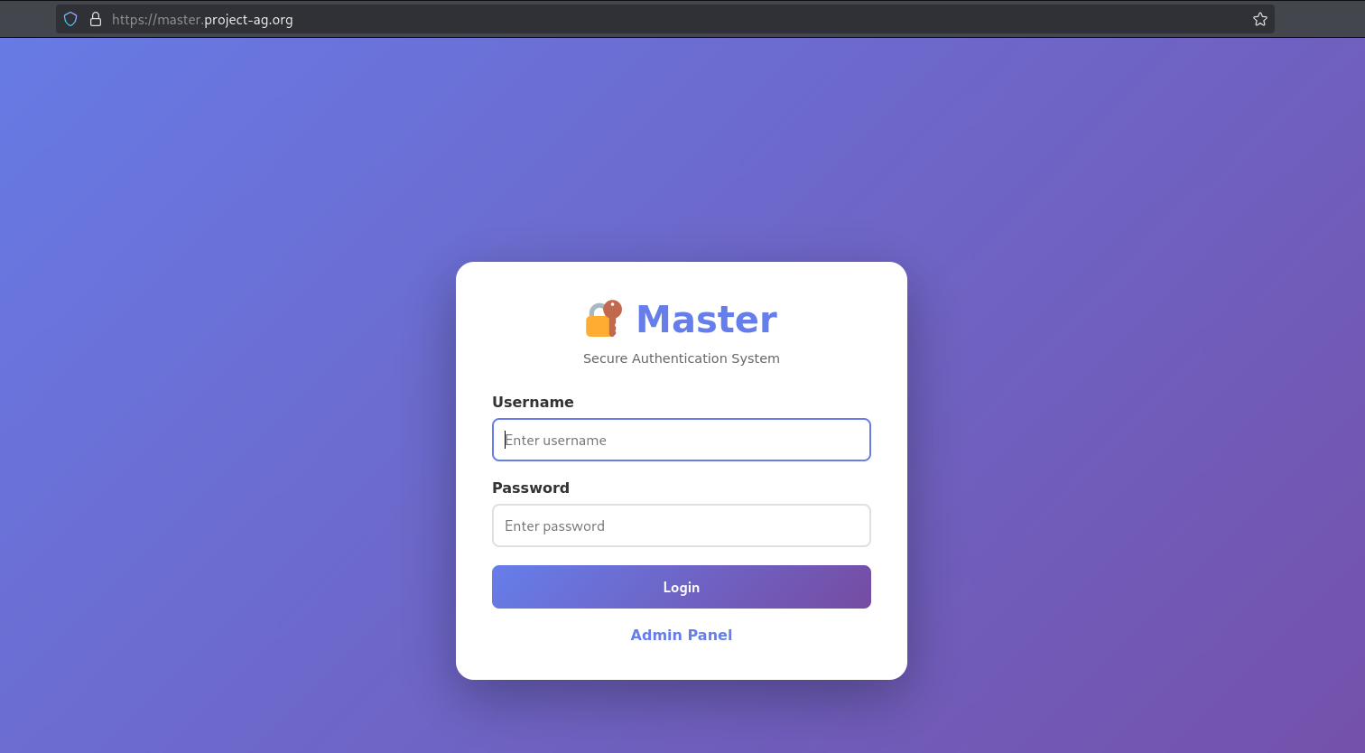 Master Home Page