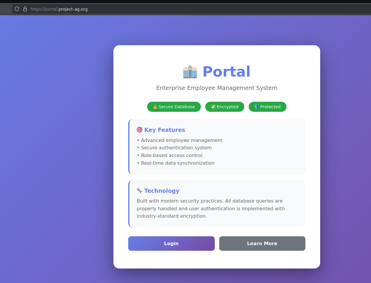 Portal Home Page