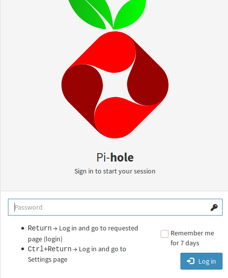 pihole login